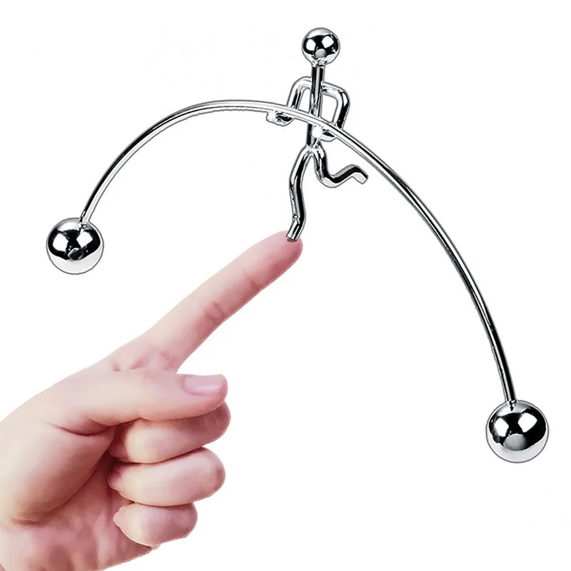 Kinetic Art Weightlifter Desk Toy for Stress Relief and Home Office Decor - Perfect Gift for Adults &amp; Kids