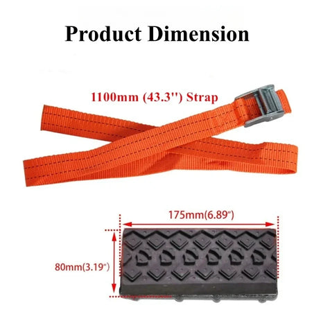 2PCS Traction Boards Offroad Snow Chains &ndash; Durable PU Blocks