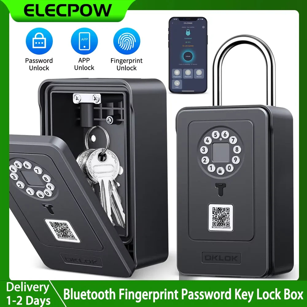 Elecpow Bluetooth Lock Box &ndash; Biometric and Bluetooth Unlock