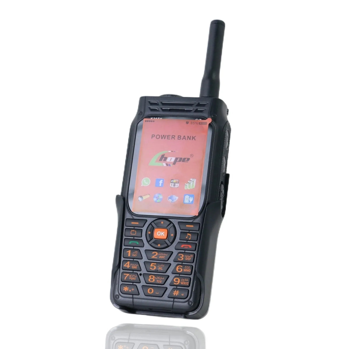 Unlocked Shockproof Outdoor Phone With Antenna &ndash; Big Battery Black / Full set
