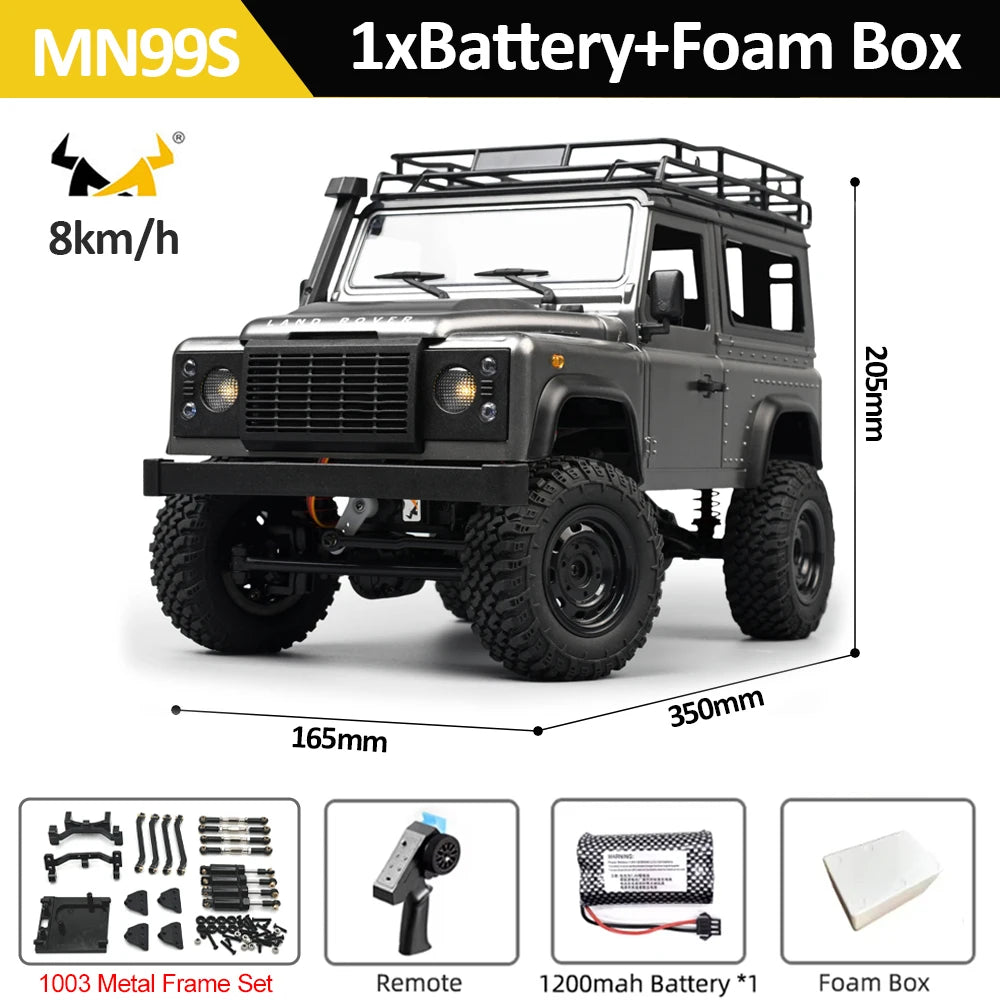 MN99S Rc Car MN Model &ndash; 4WD Off Road Climbing Crawler GRAY-Foam-1003 Set