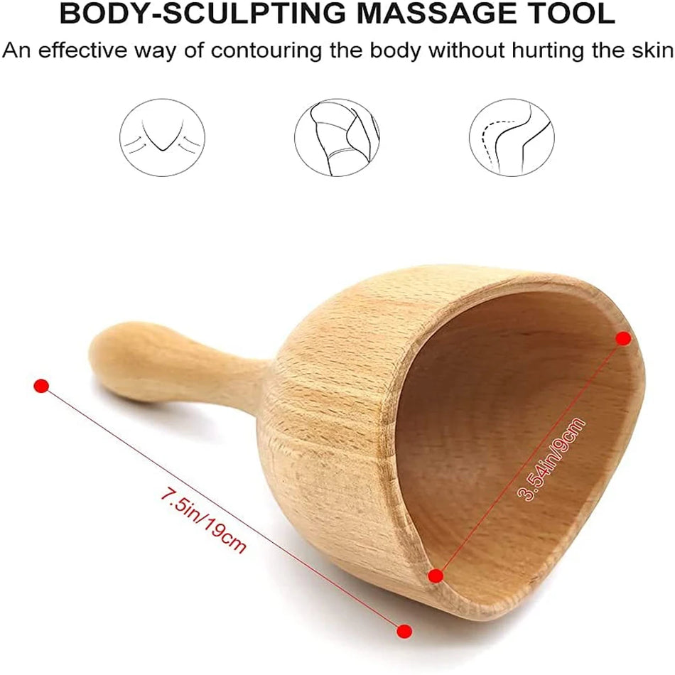 Wooden Handheld Massage Cup &ndash; Effective Anti-Cellulite Tool
