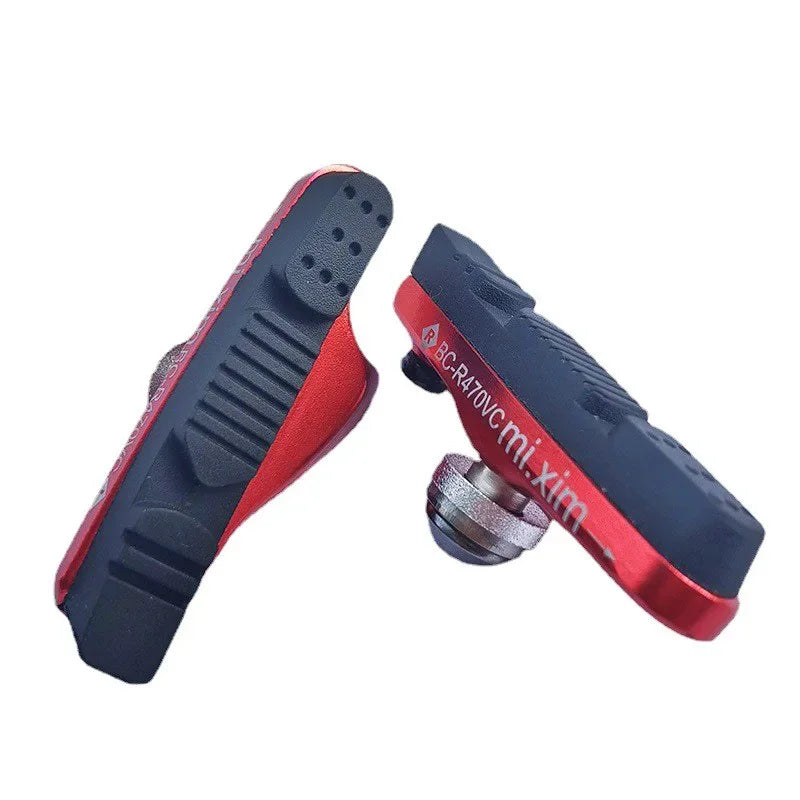R470VC Road Bike Brake Pads &ndash; CNC Machined V-Brake Shoes Red