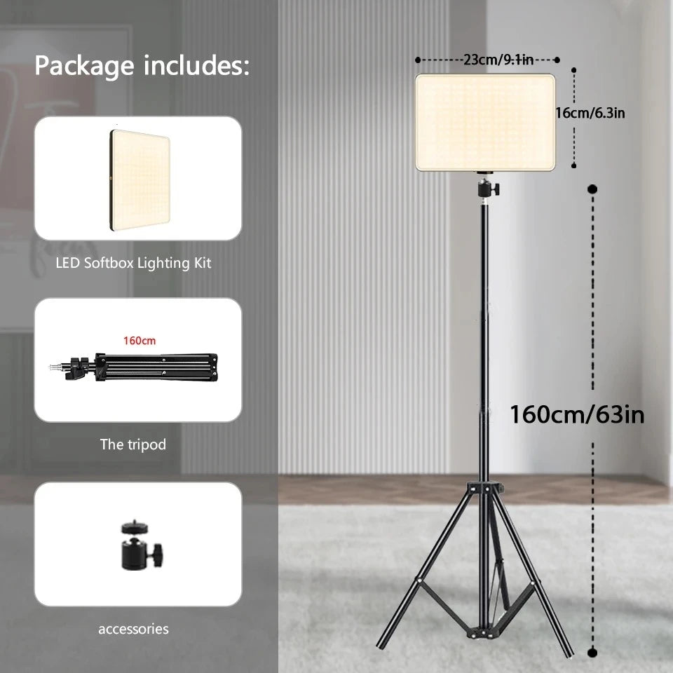 LEAFILLIGHT 26/33cm LED Selfie Ring Light with Tripod and Bluetooth Remote 23cm LED 160tripod