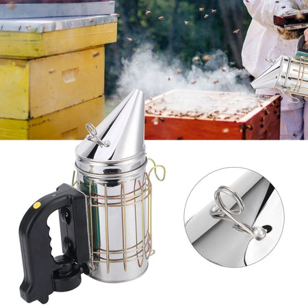 Electric Beehive Smoker 5V Stainless Steel &ndash; Heat Shield
