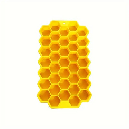 Silicone Ice Cube Trays &ndash; Eco-Friendly Honeycomb Design Yellow