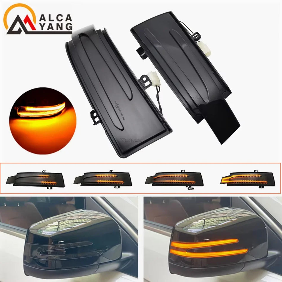 Indicatori di Direzione LED Dinamici Neri Lucidi per Mercedes-Benz W164 X164 W166 W251
