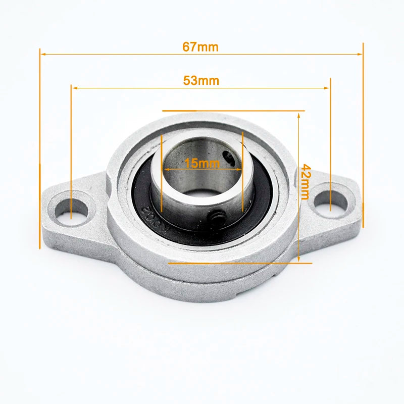 KFL002 15mm Zinc Alloy Pillow Block Bearing - Ultra-Compact CHINA / 10Pcs