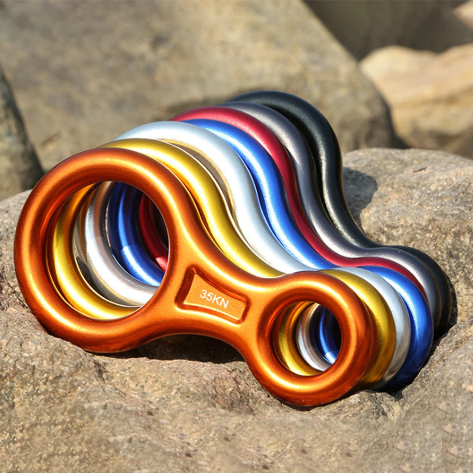 Figure 8 Small Climbing Descender Rappel Rings Outdoor Mountaineering Equipment Camping Portable Outdoor Elements