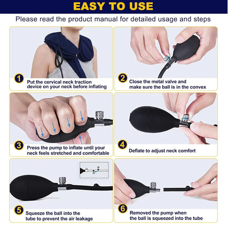 Neck Support Cushion &ndash; Inflatable Cervical Traction for Pain Relief