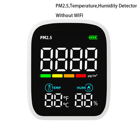 Portable LCD Air Quality Meter- WiFi PM1.0 PM2.5 PM10 Alarm PM2.5 Without WIFI