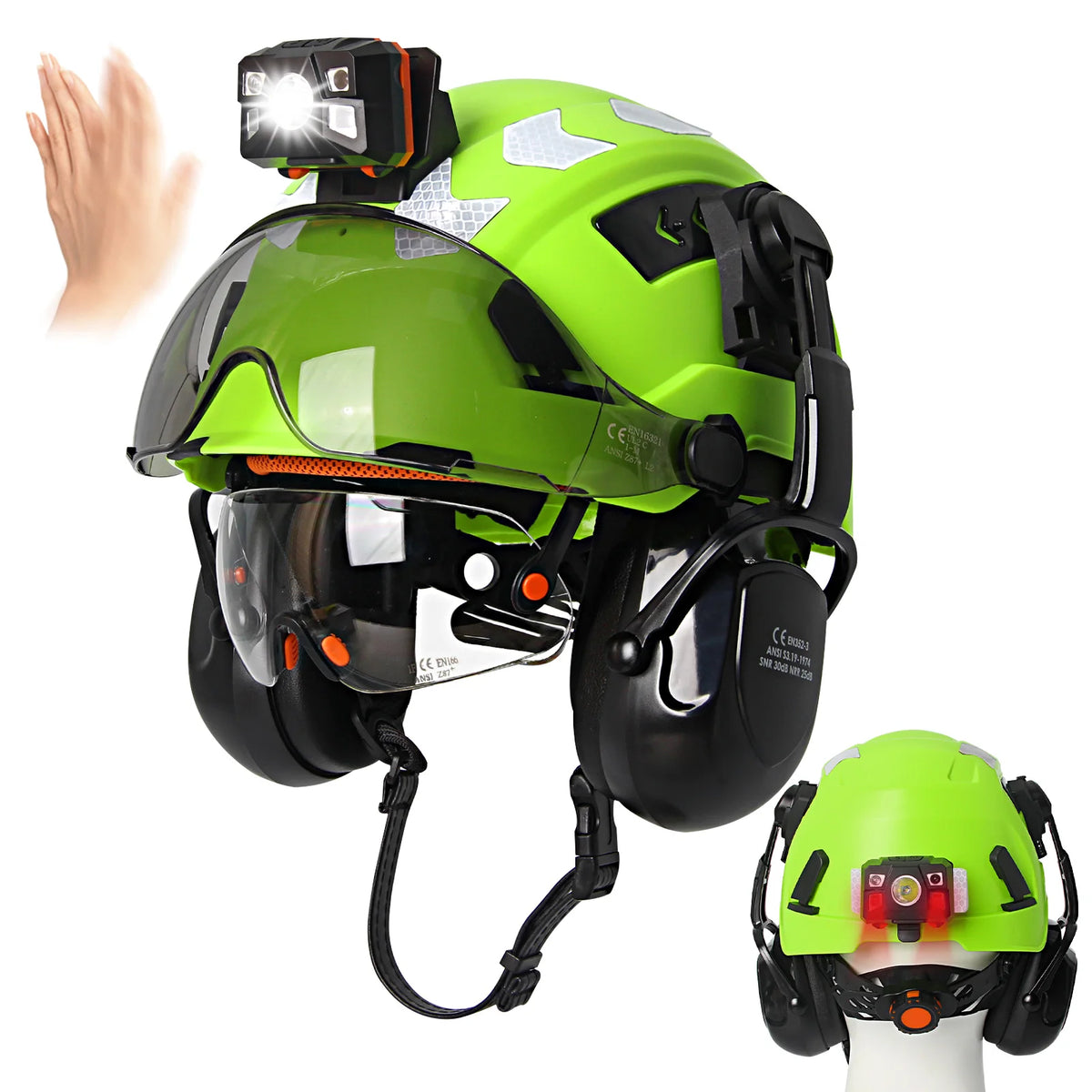 Aolamegs L8AQM0000 Safety Helmet &ndash; All In One Safety Gear Green