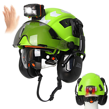 Aolamegs L8AQM0000 Safety Helmet &ndash; All In One Safety Gear Green