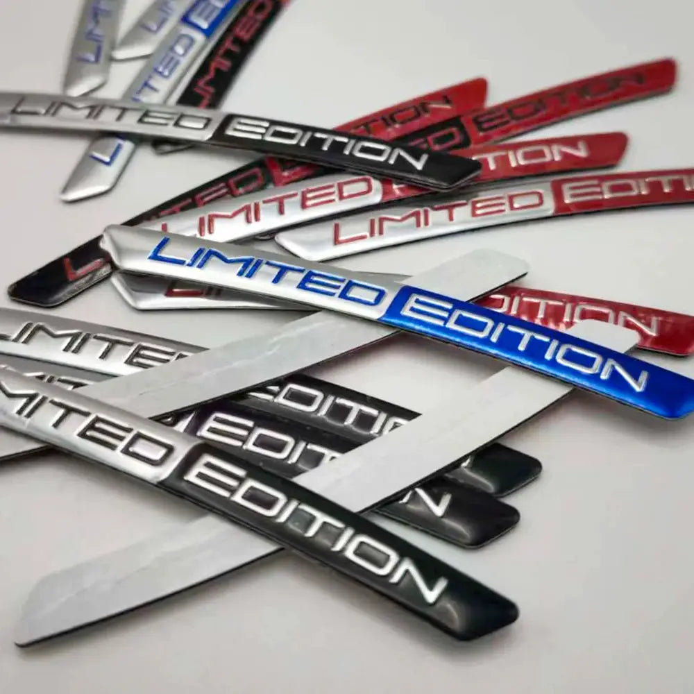 4-Pack Aluminum Wheel Hub Emblems, Universal Car Bike Sticker Badge Set by InterCyprus Trading Ltd