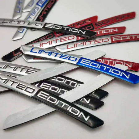 4-Pack Aluminum Wheel Hub Emblems, Universal Car Bike Sticker Badge Set by InterCyprus Trading Ltd