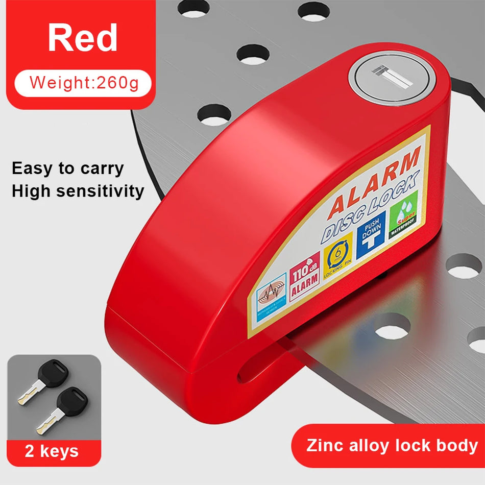 Συναγερμός Δίσκου Μοτοσυκλέτας με Αδιάβροχο Αντικλεπτικό Λουκέτο από Κράμα Αλουμινίου