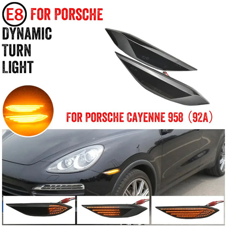 Dynamic Amber LED Turn Signal Lights For Porsche Cayenne 958 2010-2014 by InterCyprus Trading Ltd