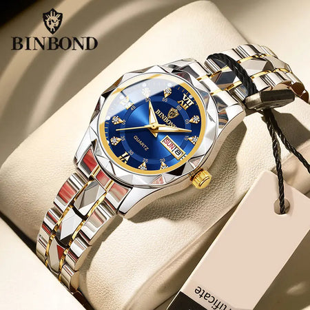 BINBONG Luxury Ladies Quartz Watch - Waterproof &amp; Luminous