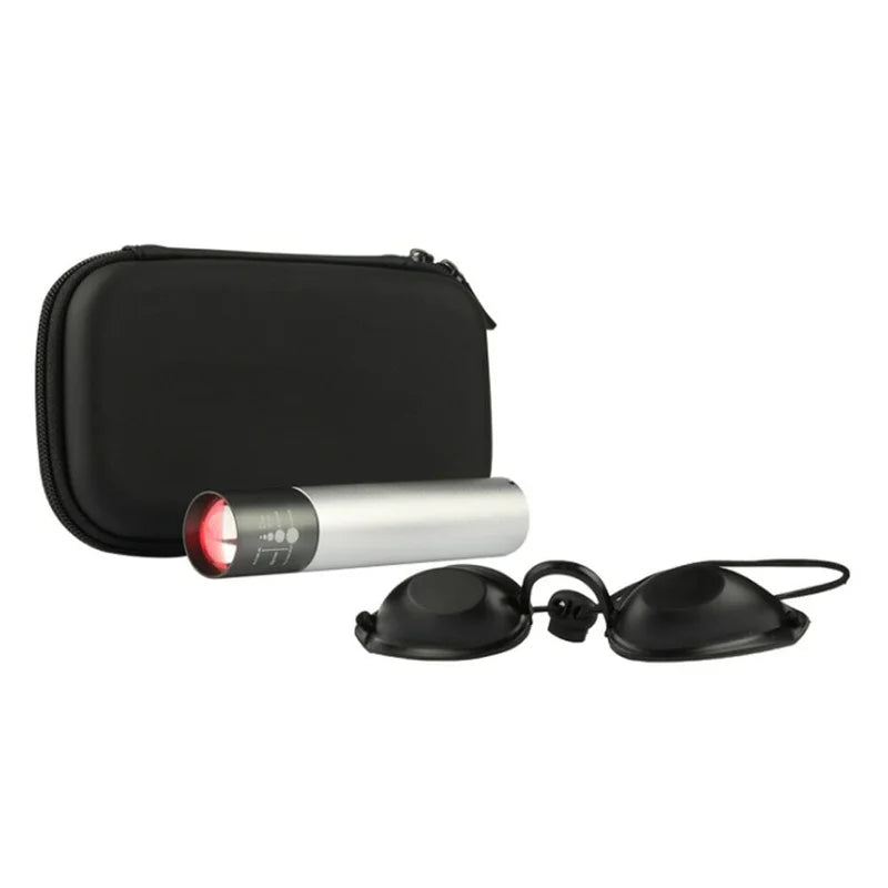 VamsLuna Handheld 660nm Red Light Lamp &ndash; Pain Relief Silvery