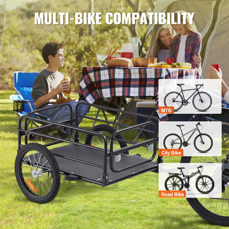 SucceBuy 160 Lbs Bike Cargo Trailer &ndash; Foldable Storage
