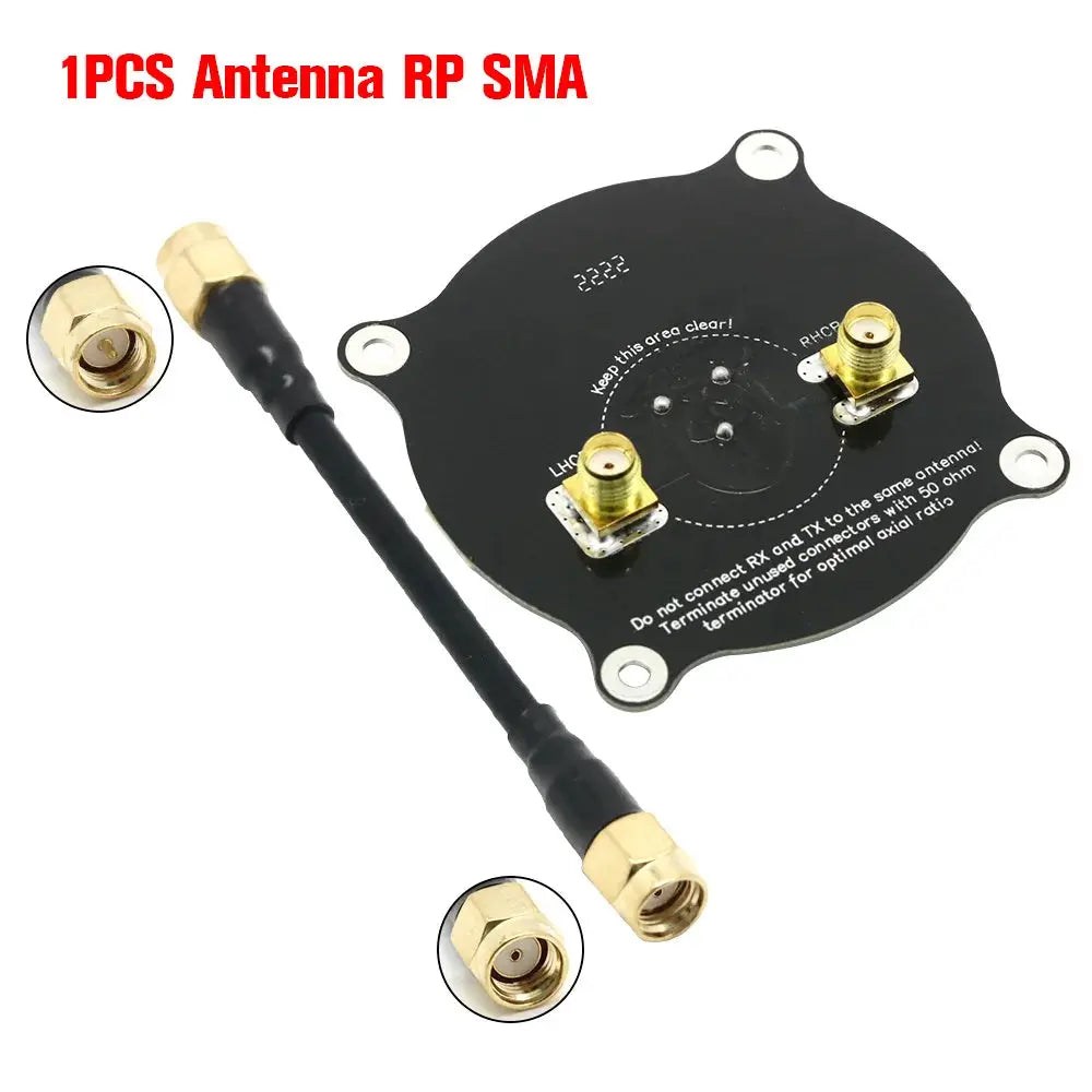 Pagoda 2 / Triple Feed Patch 5.8G 5dBi 50W Omnidirectional Omni FPV Flat Panel Pagoda Antenna LHCP/RHCP SMA/RP-SMA by InterCyprus Trading Ltd