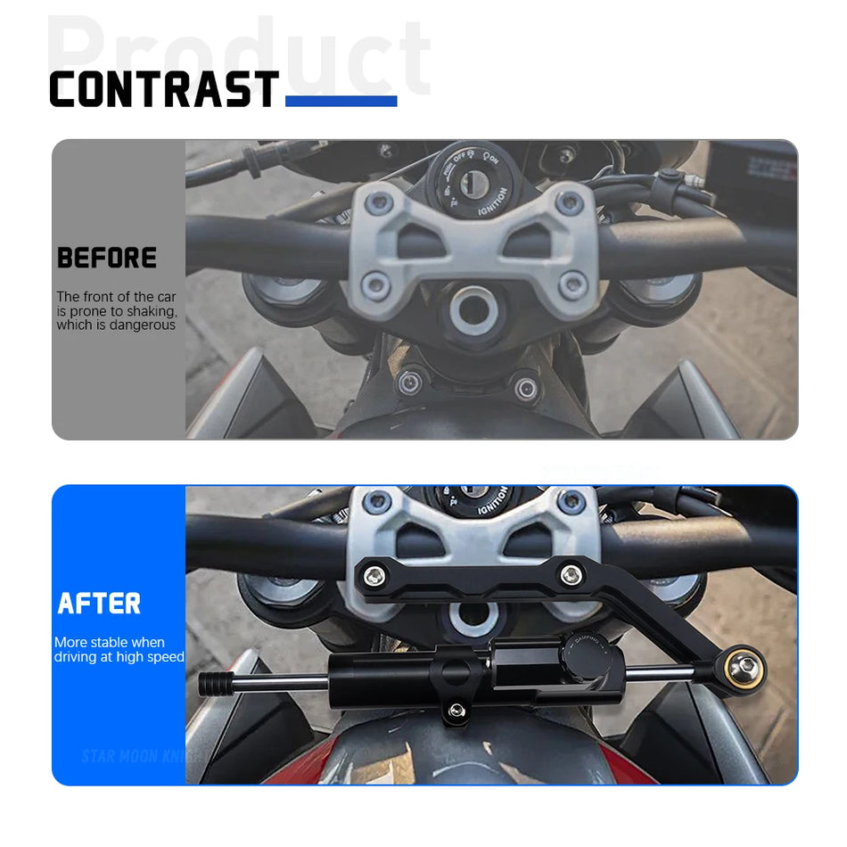 Držák montáže stabilizátoru řízení Triumph Street Triple 765 R RS S, hliník, snadná instalace