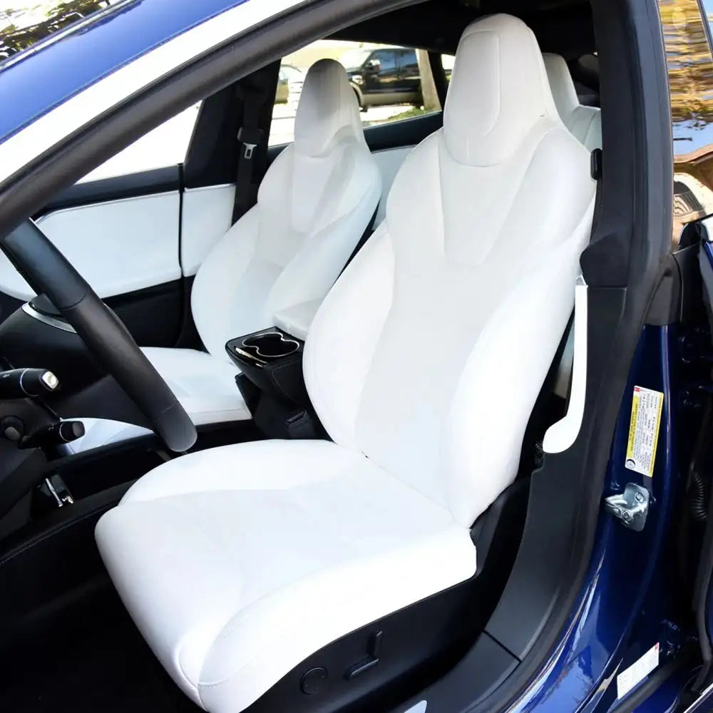 Tesla Model S Nappa Leather Seat Covers Full Set 2016 2021