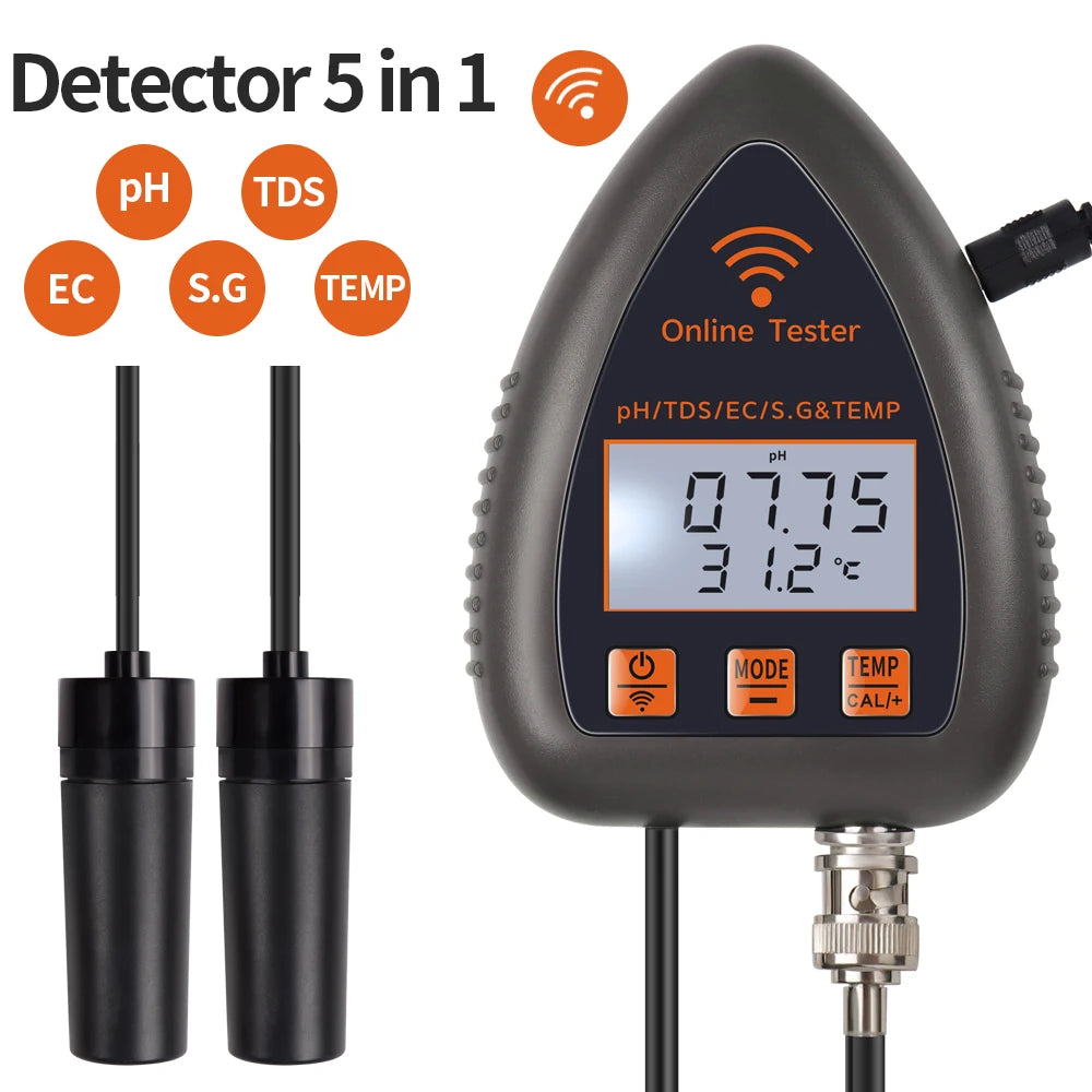 Tuya WiFi 5 In 1 Water Quality Monitor &ndash; Smart 5in1 Meter Style 2