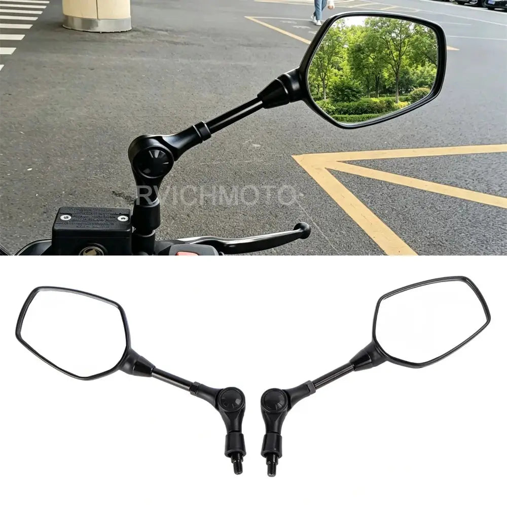 450 MT 450 Motorcycle Left And Right Rearview Side Mirrors For CFMOTO 450MT 450 MT 450 450mt All Years Folding Rear view Mirror by InterCyprus Trading Ltd