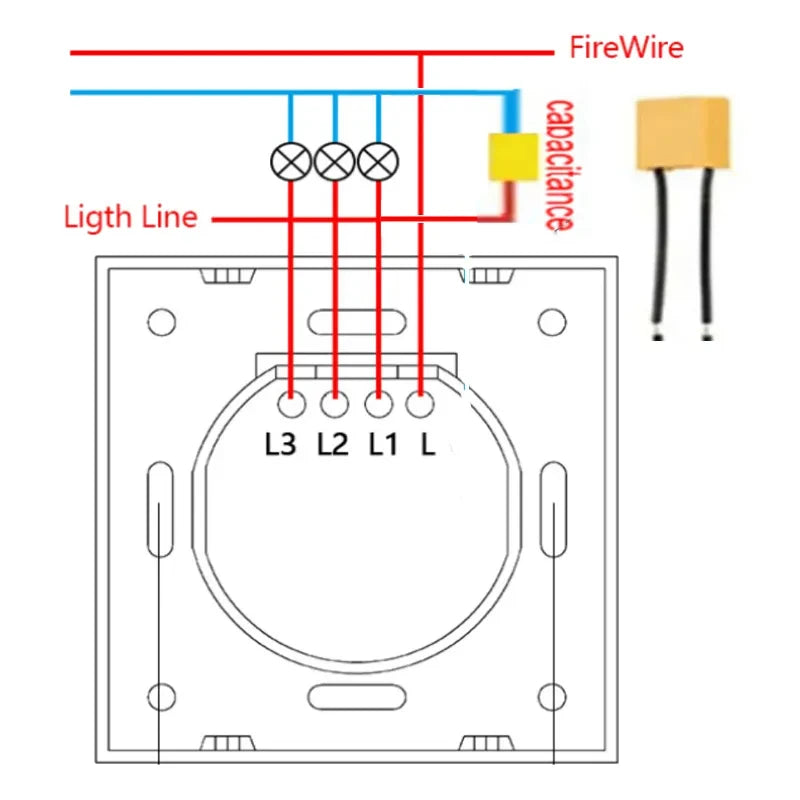 3.3UF 275VAC Anti-Light Flash Safety Capacitor for Smart Touch Switches