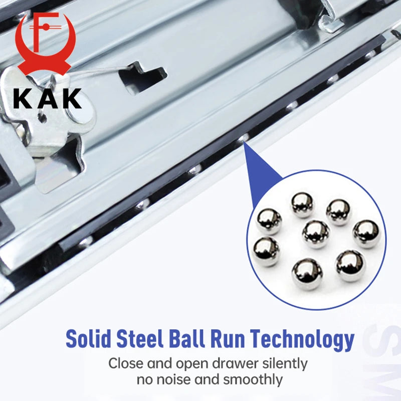 KAK Heavy Duty Lådskena Med Lås Mjuk Stängning 551 Lb