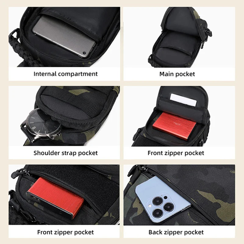 Tactical MOLLE Chest Bag for Outdoor Sports and Travel