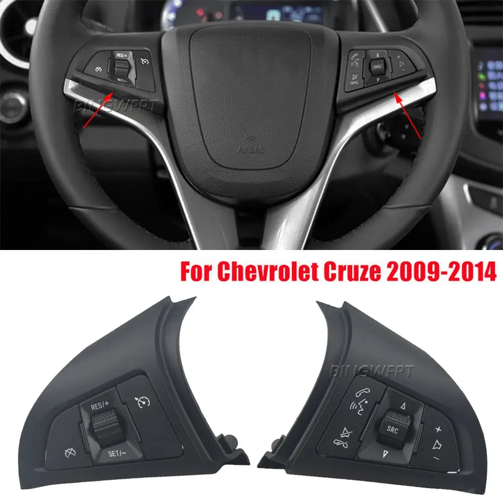 Steering Wheel Switch For Chevrolet Cruze 2009 - 2014 Bluetooth Phone Cruise Control Remote Control Button by InterCyprus Trading Ltd