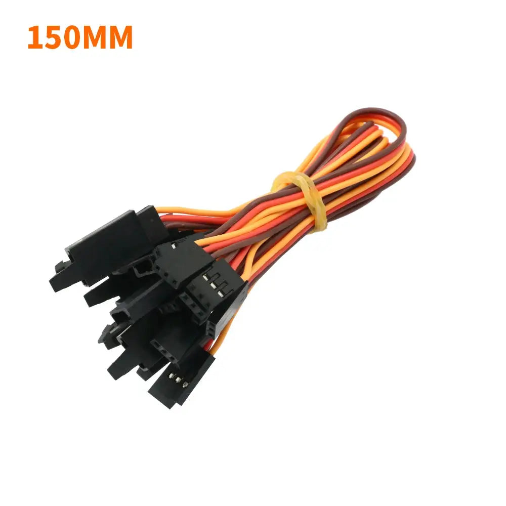 10Pcs 100 /150 / 200 / 300 / 500 / 1000mm Anti-loose 60 Core Servo Extension Lead Wire Cable For RC Futaba JR Male to Female by InterCyprus Trading Ltd