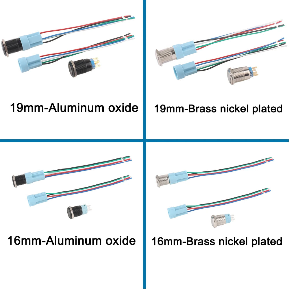 DIANQI Metal Push Button Switch &ndash; Durable Stainless Steel Construction