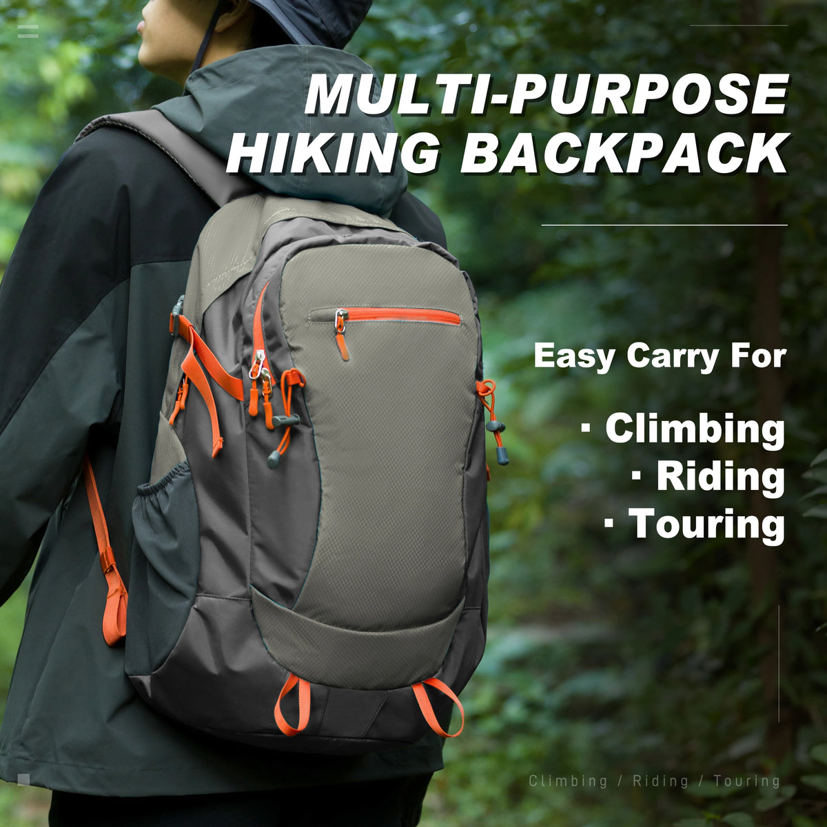 Waterproof Climbing Outdoor Backpack &ndash; 40L Capacity Grey