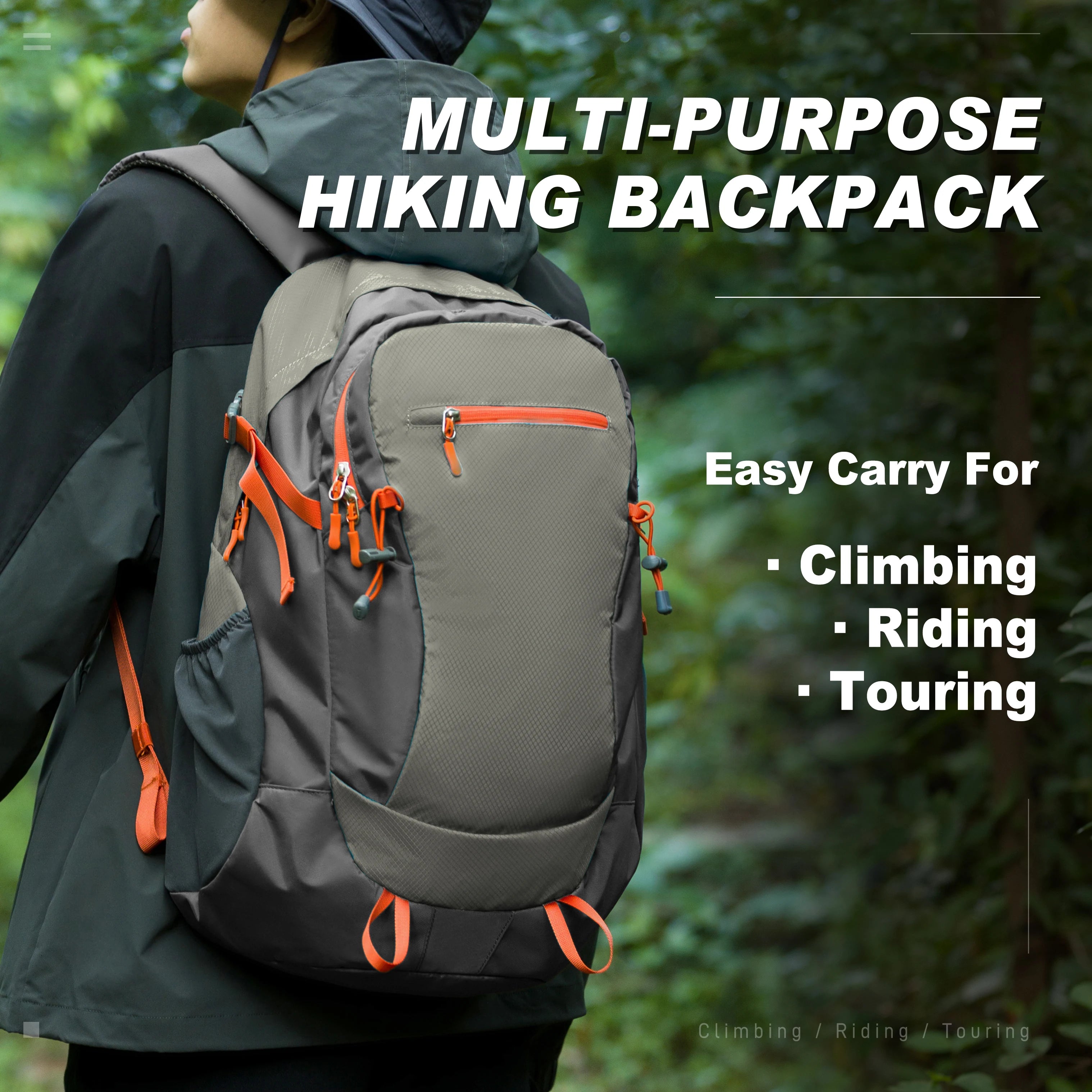 Waterproof Climbing Outdoor Backpack &ndash; 40L Capacity Grey