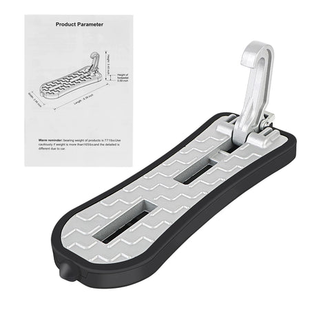 Emergency Window Breaker Car Roof Rack Step &ndash; Foldable Step Silver