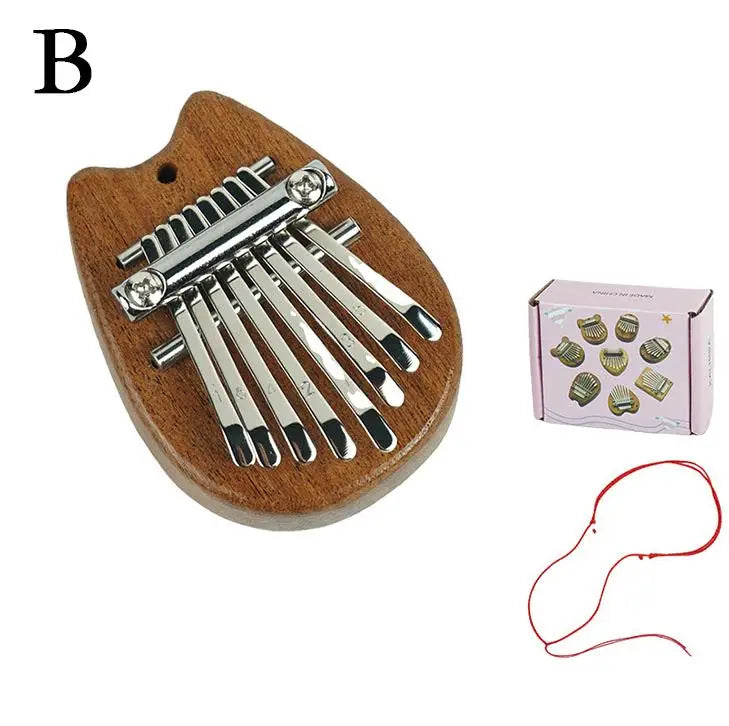 8 Key Mini Kalimba &ndash; Exquisite Finger Piano Pendant Gift B / CN