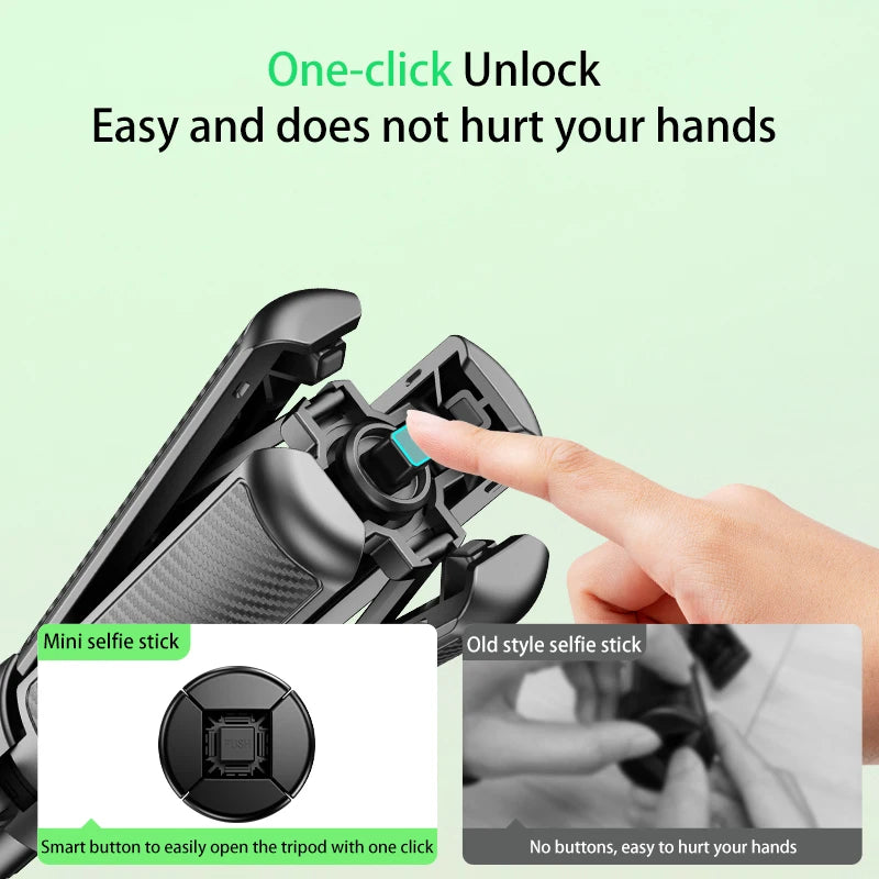 CrownQu T20-L &ndash; Foldable Selfie Stick With Fill Light