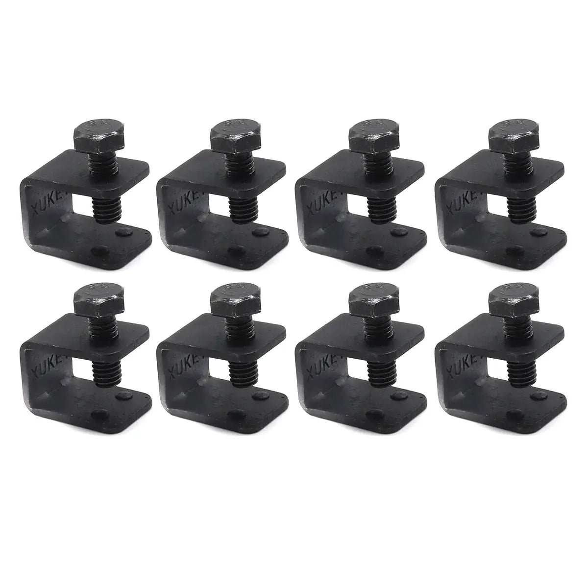 8x Universal Mud Flaps Splash Guard Black C U Clamps Bolt On No Drilling Clips For Car AUTO With Fender Flange by InterCyprus Trading Ltd