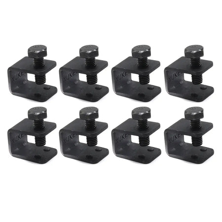 8x Universal Mud Flaps Splash Guard Black C U Clamps Bolt On No Drilling Clips For Car AUTO With Fender Flange by InterCyprus Trading Ltd