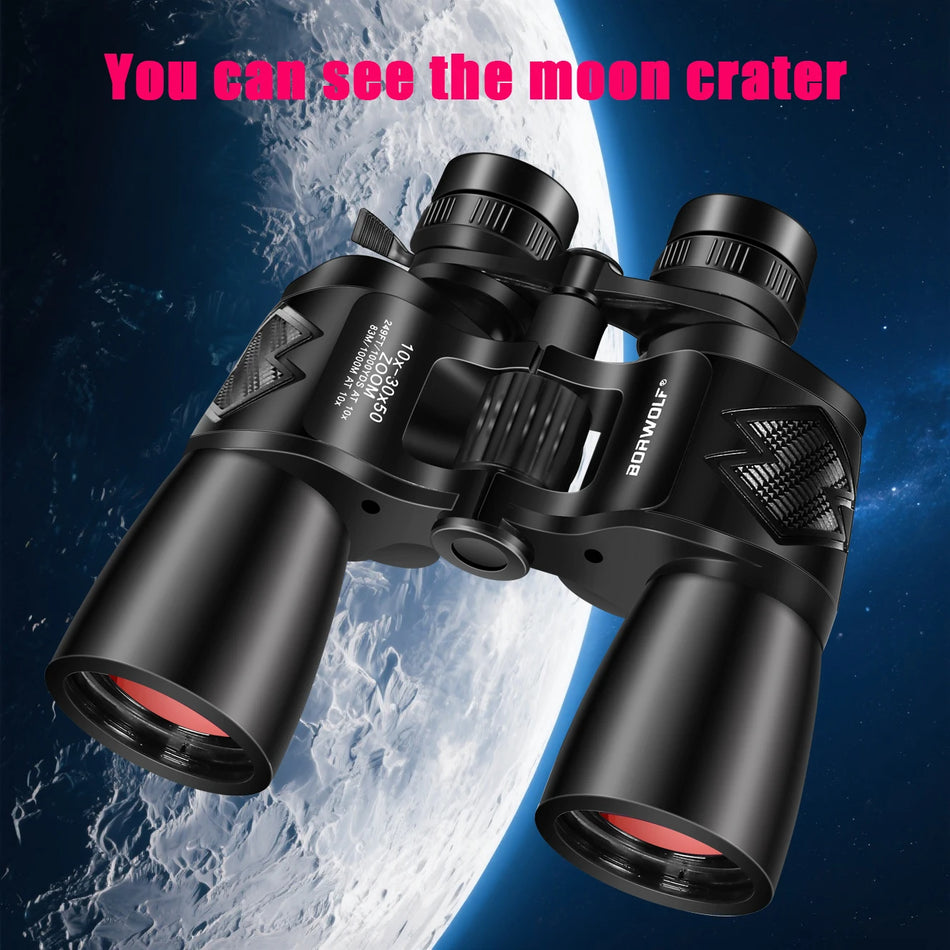 BORWOLF 10-30X50 Binoculars &ndash; HD Zoom For Hunting Low Light Default Title