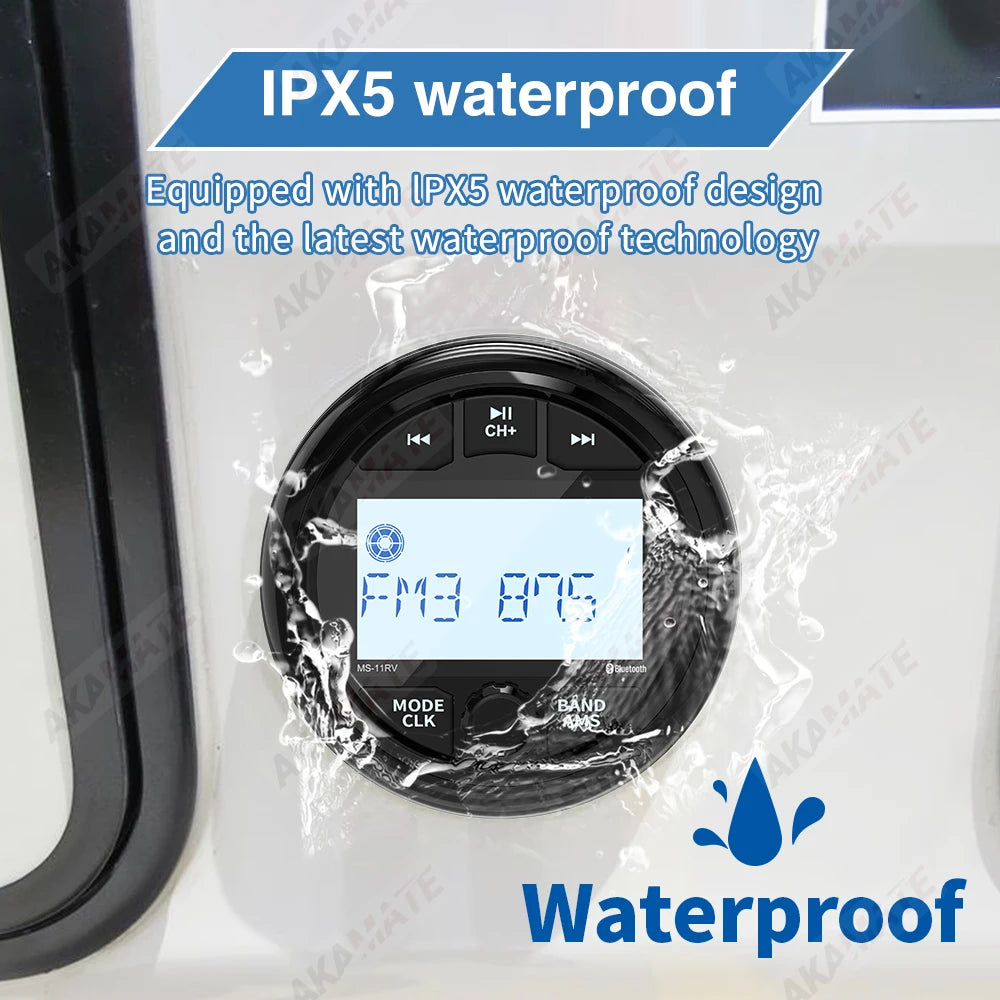 MS-11RV-1 Stereo Radio &ndash; Bluetooth Waterproof Universal