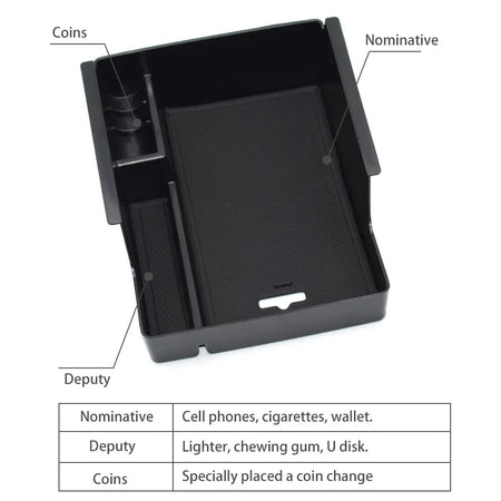 Armrest Storage Box For Chevrolet Malibu 2016 2017 2018 Center Console Bin Glove Tray Holder Case Car Organizer by InterCyprus Trading Ltd
