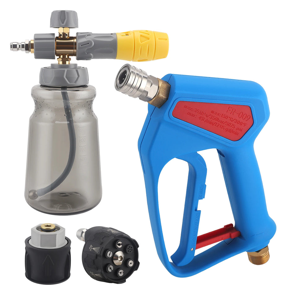 6En1 Spray de Espuma para Lavado de Autos Potente Boquilla de Mano 1L Presión