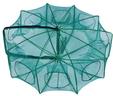Portable Fishing Net Cage - 6/8/10 Holes for Crayfish, Crab, Shrimp &amp; More 10 HOLES 82CM