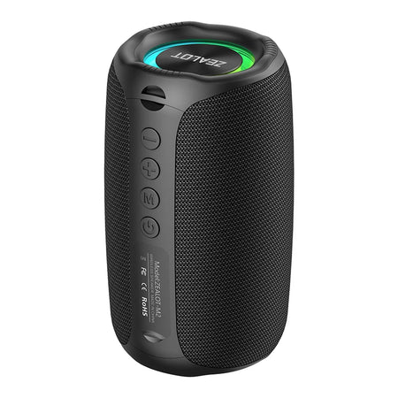 ZEALOT-M2 Bluetooth Speakers 10W Enhanced Bass Portable Outdoor Wireless Speaker 10Hrs IPX5 Waterproof Speaker Bluetooth 5.3 Black