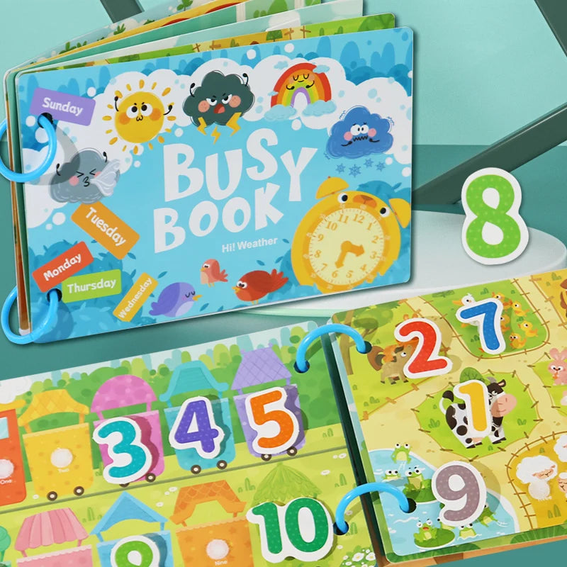 Montessori Baby Busy Book - Early Learning Toy for Babies