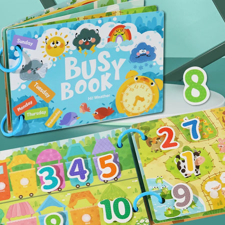Montessori Baby Busy Book - Early Learning Toy for Babies